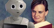 In Zug erzählt auch Roboter «Kolin» eine Geschichte für alle. (Bild: PD)