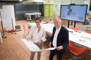Zsuzsa Cserhati und Thomas Bucher eröffnen im Juni an der Bellevuestrasse in Hochdorf den Coworking Space 6280.ch. (Bild: Boris Bürgisser, 14. Mai 2019)