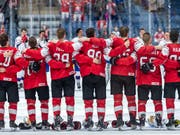 An dieses Bild vom siegreichen Schweizer Team kann man sich an der Eishockey-WM gewöhnen (Bild: KEYSTONE/MELANIE DUCHENE)
