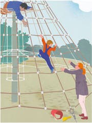 Kinder von Scheidungspartnern geraten schnell in einen Gewissenskonflikt. (Illustration: Rahel Nicole Eisenring)