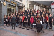 Ein öffentliches Konzert während des letzten Kinder- und Jugendchorfestivals 2017 in Lugano. (Bild: PD)