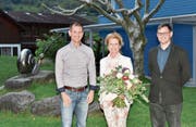 Martina Gadient wurde verabschiedet, Josef Gähwiler (rechts) und Marco Thoma einstimmig in den Vorstand gewählt. (Bild: Heidy Beyler)