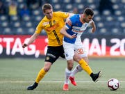 Gianluca Gaudino (links), hier gegen Dedim Bajrami, zeigte ein sehr gutes Spiel (Bild: KEYSTONE/ANTHONY ANEX)