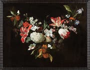 Die kürzlich restaurierte Blumengirlande hat Rachel Ruysch (1664-1750) im Alter von 17 Jahren gemalt. Sie war die einzige Malerin des Goldenen Zeitalters, die in eine Malerzunft aufgenommen wurde. (Bild: Stefan Rohner)
