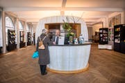 Schalter von St.Gallen-Bodensee Tourismus in der Stadt St.Gallen (Bild: Urs Bucher)