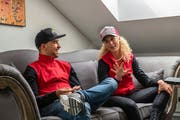 Nino Schurter über Jolanda Neff: «Zu sehen, dass Jolanda Spass am Leben hat, ist cool.» (Bild: Balz Weber)