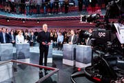 Das Thema seiner ersten Sendung: die Beziehungen zur EU. (Bild: SRF/Oscar Alessio)