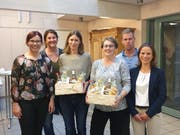 Sandra Stadler, Güttingen, Anja Hohengasser, Altnau, Nicole Marin, scheidende administrative Leiterin, Claudia Ilg, Lengwil, Patrik Hugelshofer, Bottighofen und Denise Neuweiler, Langrickenbach. (Bild: PD)