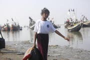 Eine Rohingya auf der Flucht im letzten November. Sie werden als eine der am stärksten verfolgten Minderheit der Welt eingestuft. (Bild: Nyunt Win/Keystone, Thae Chaung, 21. November 2019)