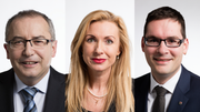 Für diese Bisherigen könnte es im Herbst an den Nationalratswahlen eng werden: Thomas Ammann (CVP, SG), Barbara Keller-Inhelder (SVP, SG) und David Zuberbühler (SVP, AR). (Bilder: PD)