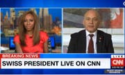 Das berühmt gewordene Interview, Maurer auf CNN: «I can nothing say to this issue.» (Bild: Screenshot/CNN)