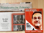 Medienspiegel zur Videoaffäre von Vizekanzler und FPÖ-Chef Heinz-Christian Strache: Strache hat für 12 Uhr eine Erklärung angekündigt. (Bild: KEYSTONE/APA/APA/HANS PUNZ)