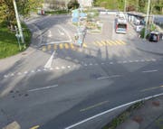 Die Unfallstelle vom Freitagabend im Riethüsli ob St.Gallen. (Bild: Stadtpolizei St.Gallen - 17. Mai 2019)