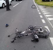 Die Unfallstelle in Hünenberg. (Bild: Zuger Polizei, 18. Mai 2019)