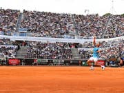 Rafael Nadal behält im Foro Italico von Rom gegen Novak Djokovic die Oberhand (Bild: KEYSTONE/EPA ANSA/ETTORE FERRARI)