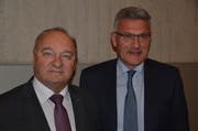 Alex Kuprecht (links) und Pirmin Schwander. Die zwei Schwyzer SVP-Ständeratskandidaten.