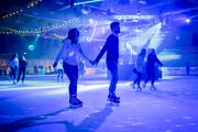 Zu den Höhepunkten der Eislaufsaison im Lerchenfeld gehört jeweils eine Eisdisco. In diesem Jahr fand sie am 15. und 16. Februar statt. (Bild: Benjamin Manser)