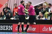 Benjamin Schläpfer und Sepp Fässler haben im Februar den Cupfinal geleitet. (Bild: Dieter Meierhans)