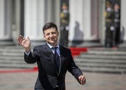 Der neue ukrainische Präsident Wladimir Selenski. (Bild: Oleg Petrasyuk/EPA, Kiew, 21. April 2019)