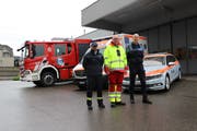 Von links: Daniel Jauch, Kommandant Freiwillige Feuerwehr Zug sowie Einsatzleiter Feuerwehr Esaf 2019, Andreas Müller, Leiter Rettungsdienst des Kantons Zug sowie Einsatzleiter Sanität Esaf 2019, und Gregor Bättig, Pikett-Offizier Zuger Polizei sowie Einsatzleiter Polizei Esaf 2019. (Bild: PD)