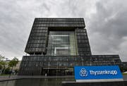 Dunkle Wolken über dem Hauptsitz von Thyssenkrupp in Essen. Bild: Martin Meissner/AP (20. Mai 2019.