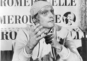 Niki Lauda an der Pressekonferenz vor dem GP von Italien – 42 Tage nach seinem Horror-Unfall. (Bild: AP)