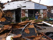 Von einem Tornado zerstörtes Haus in Abilene, Texas. (Bild: Keystone/AP/RONALD W. ERDRICH)