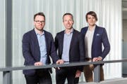 Die Chefredaktion von CH Media mit Roman Schenkel, Patrik Müller und Raffael Schuppisser.