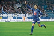 Jubel über den Doppelpack gegen Zürich: Ruben Vargas. (Bild: M. Schumacher/Freshfocus (Luzern, 22. Mai 2019))