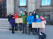 Auch in Riga wird auf das Klima aufmerksam gemacht.