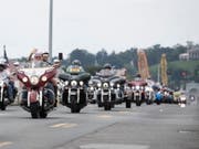 Mit einer riesigen Parade haben mehr als 100'000 Motorradfahrer in Washington der Kriegstoten der USA gedacht. (Bild: KEYSTONE/EPA/SARAH SILBIGER)