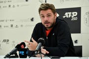 Stan Wawrinka an einer Pressekonferenz vor den diesjährigen Geneva Open. (Bild: Alain Grosclaude (Genf, 20. Mai 2019))