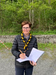 Romy Müller engagiert sich als ehrenamtliche Bauleiterin für das Pfadiheim Uri in Erstfelder Bärenboden. (Bild: PD, Erstfeld, Mai 2019)