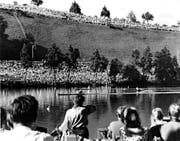 Stolze Kulisse: 45 000 Zuschauer besuchten den Finaltag der WM 1962. (Bild: Archiv Regattaverein Luzern, Luzern, 9. September 1962)