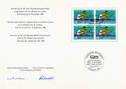 Für die Titelkämpfe wurde eigens eine Briefmarke erstellt. (Bild: Archiv Regattaverein Luzern)