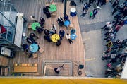 Die Eröffnung des Lattich-Neubaus am Samstag aus einer ungewöhnlichen Perspektive. (Bild: PD/Maurus Hofer - 25. Mai 2019)