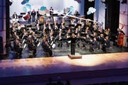 Frühlingskonzert der Musikgesellschaft Cham mit Anita Spielmann als musikalischer Leiterin. (Bild: Roger Zbinden, Cham, 25. Mai 2019)
