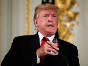 US-Präsident Donald Trump nahm den Japan-Besuch zum Anlass, gegenüber dem Iran wieder etwas sanftere Töne anzuschlagen. (Bild: KEYSTONE/AP/EVAN VUCCI)