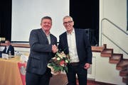 Schulkommissionsmitglied Pascal Widmer und Schulpräsident Urs Schrepfer.