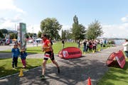 Ein Läufer am ersten Tristar Triathlon in Rorschach. (Bild: PD)