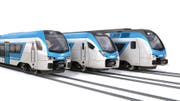 Visualisierung von Stadlers Flirt-Zügen für die slowenische Staatsbahn Slovenske Železnice. (Bild: Pd)