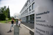 An der 1972 erstellten Kantonsschule Sursee ist das Platzproblem akut: (Bild: Corinne Glanzmann, 19. Juni 2015)