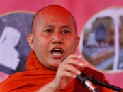 Das US-Nachrichtenmagazin «Time» nannte den Mönch Wirathu schon 2013 das «Gesicht des buddhistischen Terrors». (Bild: KEYSTONE/EPA/LYNN BO BO)