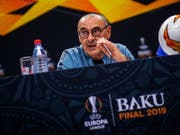 Bei der Pressekonferenz war er noch freundlich, im Abschlusstraining ärgerte er sich dann über seine Spieler: Chelsea-Coach Maurizio Sarri (Bild: KEYSTONE/EPA UEFA/JOOSEP MARTINSON - HANDOUT/UEFA VIA GETTY IMAG)