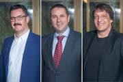 Röbi Raths, Guido Etterlin und Beat Looser stellen sich zur Wahl fürs Stadtpräsidium (Bilder: Urs Bucher)