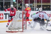 Die Schweiz nach dem 2:0 durch Philipp Kurashev. (Bild: Claudio Thoma/freshfocus)
