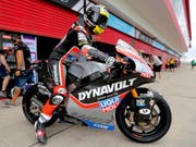 Tom Lüthi nimmt den Trainingstag in Jerez in Angriff (Bild: KEYSTONE/AP/NICOLAS AGUILERA)