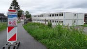 Container für die Oberstufe. (Bild: Denis Niederberger, Hergiswil, 15. Mai 2018)