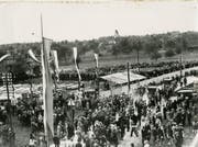 Blick in die Vergangenheit: Das 13. Luzerner Kantonale Schwingfest 1932 in Rothenburg. (Bild: PD)
