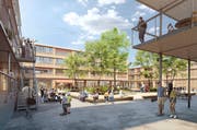 Gewonnen hat den Architekturwettbewerb fürs Areal der alten Stadtsäge das Projekt «Klafter». (Illustration: PD)